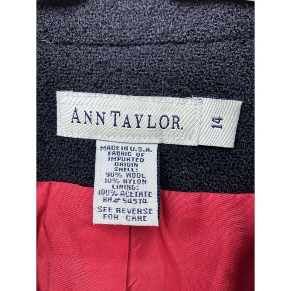 Vintage 90s Womens Black Blazer Frog Closures Soutache Trim Size‎ 14 Made in USA - Picture 2 of 10